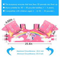 어린이를 위한 수영 조끼 2,3,4,5,6,7,8세 어린이를 위한 이중 보안 버클 플로티가 있는 30-60 Lbs 여아 남아 구명 조끼