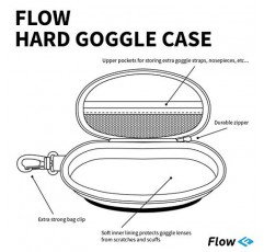 Flow 수영 고글 케이스 - 배낭용 가방 클립이 포함된 수영 고글용 보호 케이스