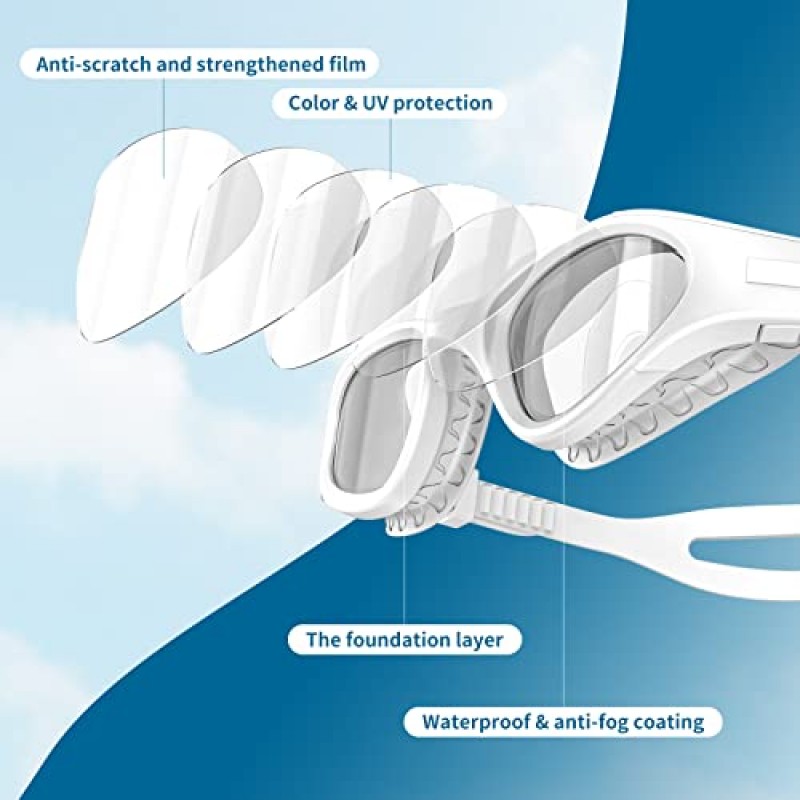 SwimStars 수영 고글, 성인 남성 여성 청소년을 위한 김서림 방지 수영 고글