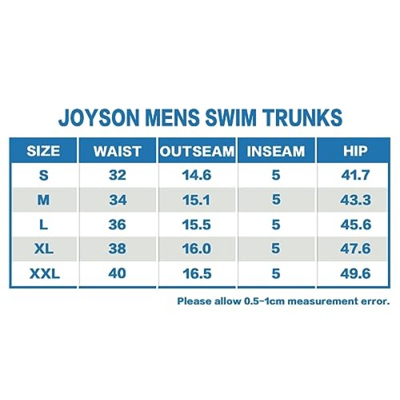 JOYSON 남성용 수영 트렁크(압축 라이너 포함) 퀵 드라이 체육관 운동 운동 5인치 반바지