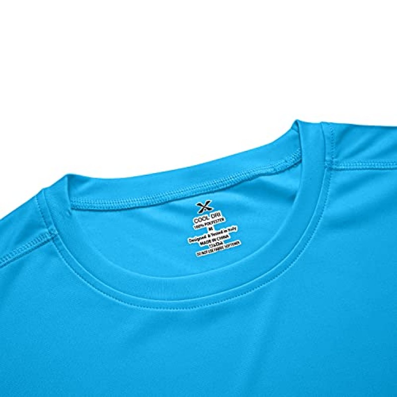 남성 퀵 드라이 핏 Mositure Wicking Athletic Performance T 셔츠 -크루넥 야외 활동복 상의