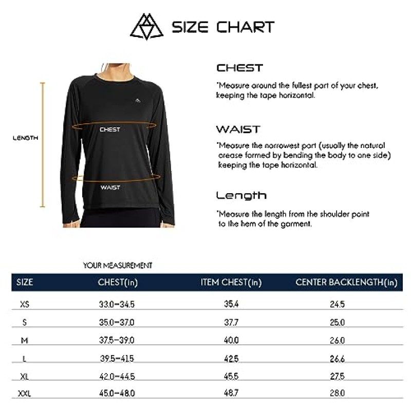 Haimont 여성용 자외선 차단 긴 소매 티셔츠 탑 운동, 달리기, 하이킹, 수영, 낚시용 경량 티셔츠