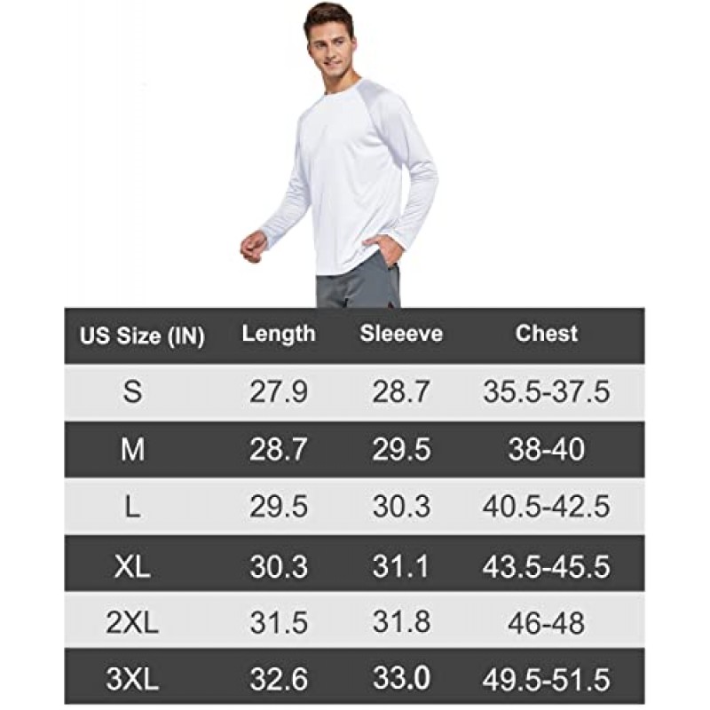 EUTROPOON 남성용 UPF 50+ 자외선 차단 셔츠 UV Sun 긴 소매 티셔츠 빠른 건조 야외 성능 셔츠