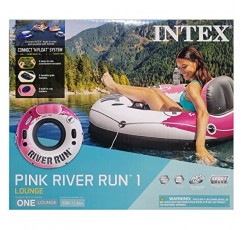 Intex River Run I 스포츠 라운지, 팽창식 워터 플로트, 직경 53, 핑크