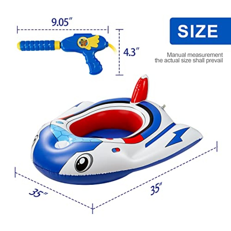어린이를 위한 수영장 장난감, 물총이 있는 유아용 수영장 플로트, 어린이를 위한 풍선 수영장 플로트 유아 남아 여아 연령 3-8세