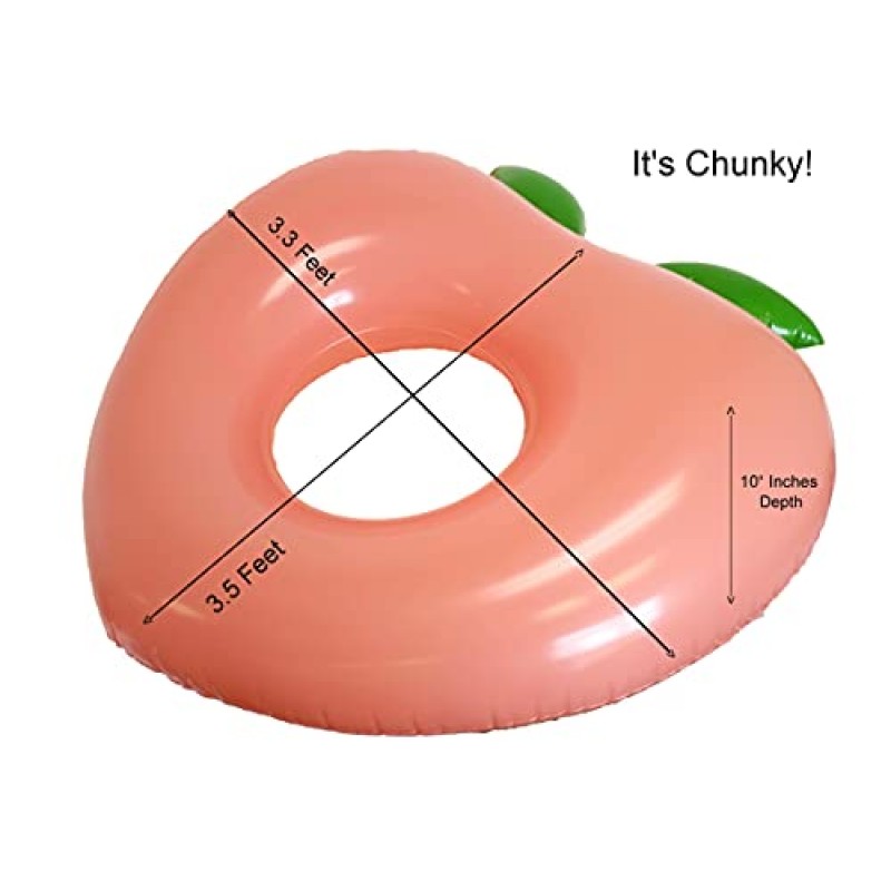 팽창식 수영장 플로트 - 아보카도 풀 뗏목, 복숭아 풀 플로트, 골드 글리터 풀 플로트