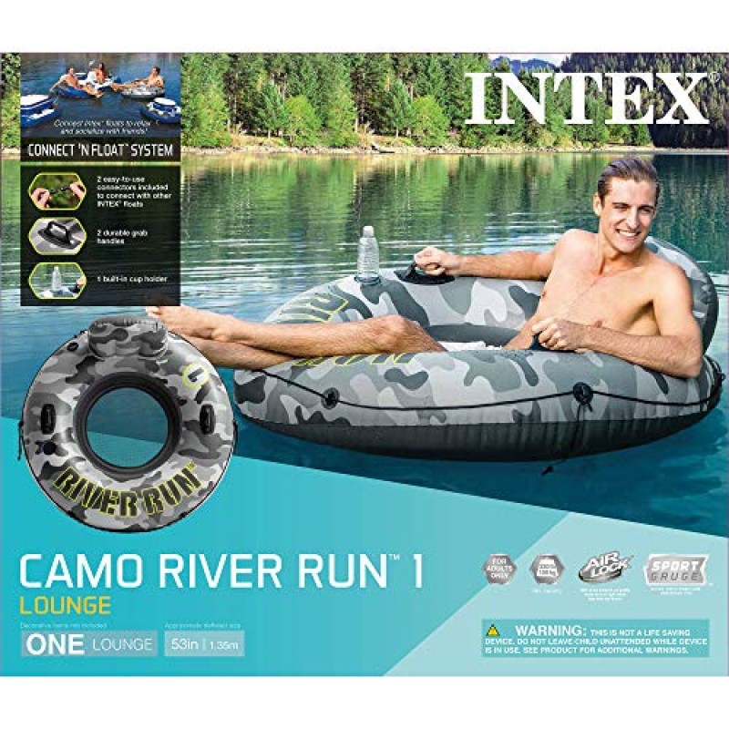 Intex Camo River Run 1 물용 인플레이테일 플로트