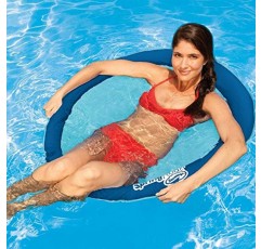 SwimWays 6047195 물 의자 스타일 스프링 수영장 플로트 Papasan 성인용 250파운드 용량, 파란색(4팩)