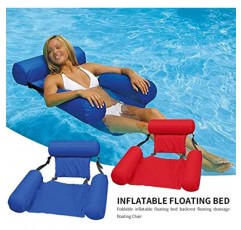 PVC 여름 풍선 접이식 부동 행 수영장 물 해먹 공기 침대 해변 수상 스포츠 안락 의자 (색상: 빨간색)
