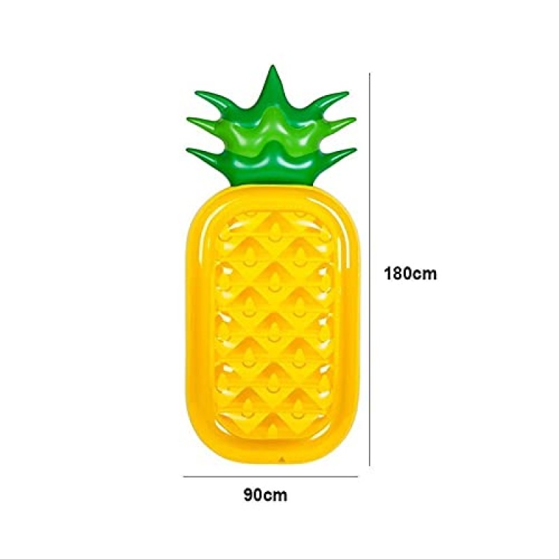 LANREN 여름 풍선 부동 행 수영장 물 해먹 파인애플 에어 매트리스 침대 해변 수상 스포츠 라운지 의자 매트 (색상: 노란색)
