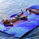 수영 폼 플로팅 매트리스, 어린이 어린이 수영장 플로트 물 담요 침대, 일광욕 수상 스포츠 피크닉을위한 편안한 물 표류 매트, 파란색, 3.5mx1.5mx2.2mm