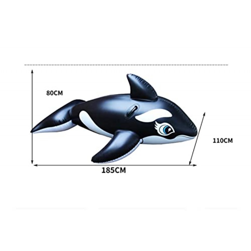 OFUNGO 거대한 고래 풍선 플로팅 침대 수영장 승마 보트 뗏목 워터 시트 해변 파티 수영장 장난감 재미있는 수상 활동