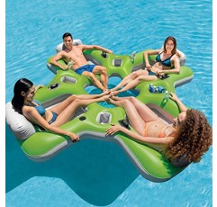 Intex Lounge Island 풍선 4인승 풍선 PVC 수영장 플로트 뗏목, 녹색