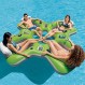 Intex Lounge Island 풍선 4인승 풍선 PVC 수영장 플로트 뗏목, 녹색