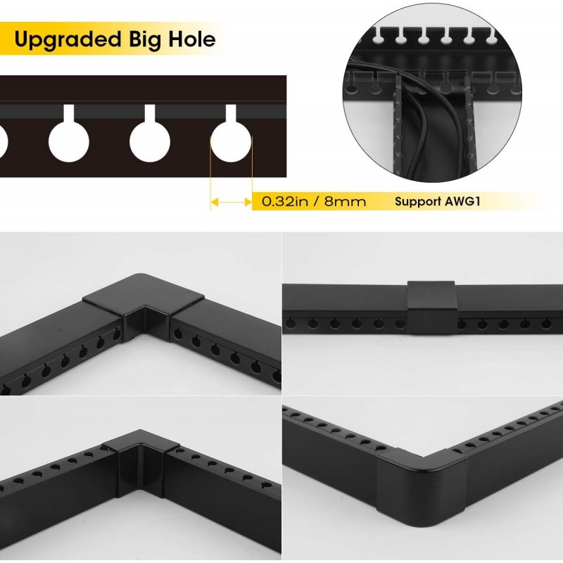 Stageek 케이블 관리 자가 접착성 모든 유형의 케이블에 대한 범용 PVC 3.5 m 검정색