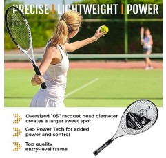 HEAD Geo Speed ​​성인 테니스 라켓 - 사전 조임 라이트 밸런스 27.5인치 라켓