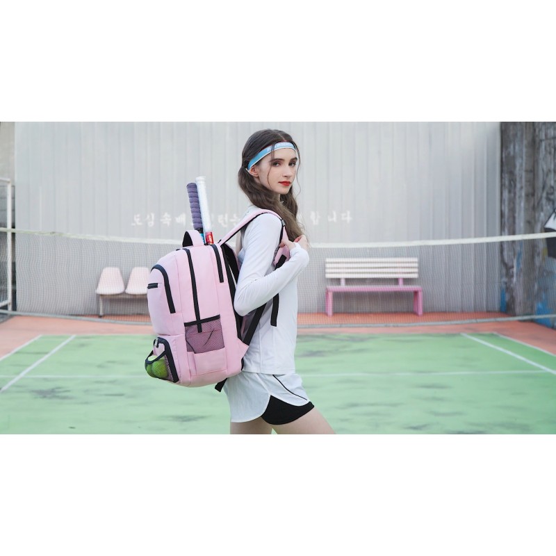여성용 남성용 ACESAK 테니스 배낭 테니스 가방 - 절연 포켓이 있는 테니스 라켓 가방 통풍이 잘되는 신발 칸에 라켓 2개, 배드민턴 스쿼시 라켓, 피클볼 패들 공 액세서리 보관 가능