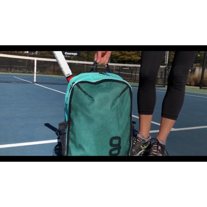GEAU SPORT Aether 테니스 백팩(남성 및 여성용)으로 테니스 라켓 2개, 피클볼 패들, 공, 노트북 및 기타 액세서리 보관 가능