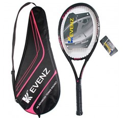 성인용 KEVENZ 테니스 라켓, Carring Bag, 경량 및 충격 방지 기능이있는 탄소 섬유 테니스 라켓