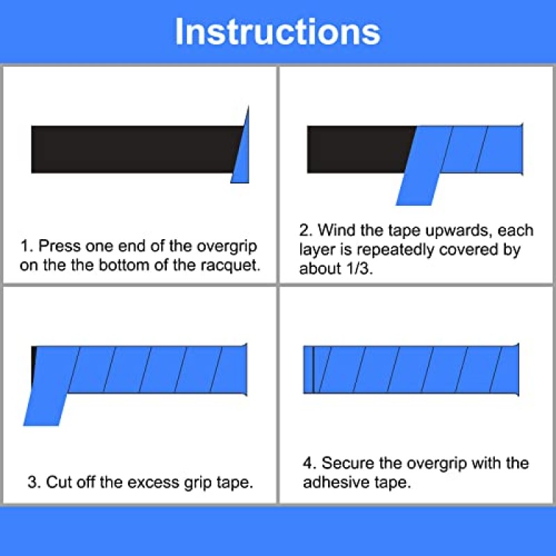 PATIKIL 테니스 라켓 그립 테이프, PU 오버 그립 신축성 미끄럼 방지 배드민턴 낚싯대 용 땀 흡수