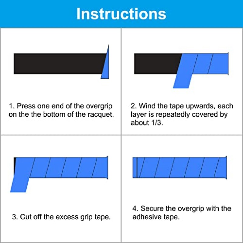PATIKIL 라켓 오버 그립, PU 길이 그립 테이프 테니스 배드민턴 낚싯대 용 미끄럼 방지 땀 흡수