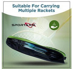 SPORTAXIS Fox 배드민턴 가방/배드민턴 라켓 커버, 조절 가능한 어깨 끈, 대용량, 전문가 및 초보자를 위한 지퍼가 달린 포켓