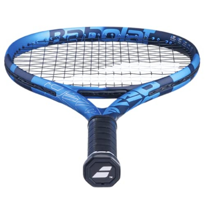 Babolat Pure Drive 110 테니스 라켓(10세대) - 중간 범위 장력의 16g 흰색 Babolat Syn Gut 연결