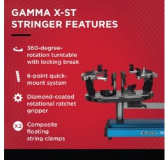GAMMA Professional X 시리즈 테니스 라켓 스트링 기계