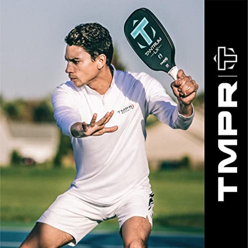 TMPR Sports XT 시리즈 - 향상된 스핀 제어를 위한 유리 섬유 표면의 피클볼 패들, 향상된 파워를 위한 13mm 벌집 폴리머 코어, 더 큰 스윗 스팟을 위한 공기 역학적 모양, USAPA 승인