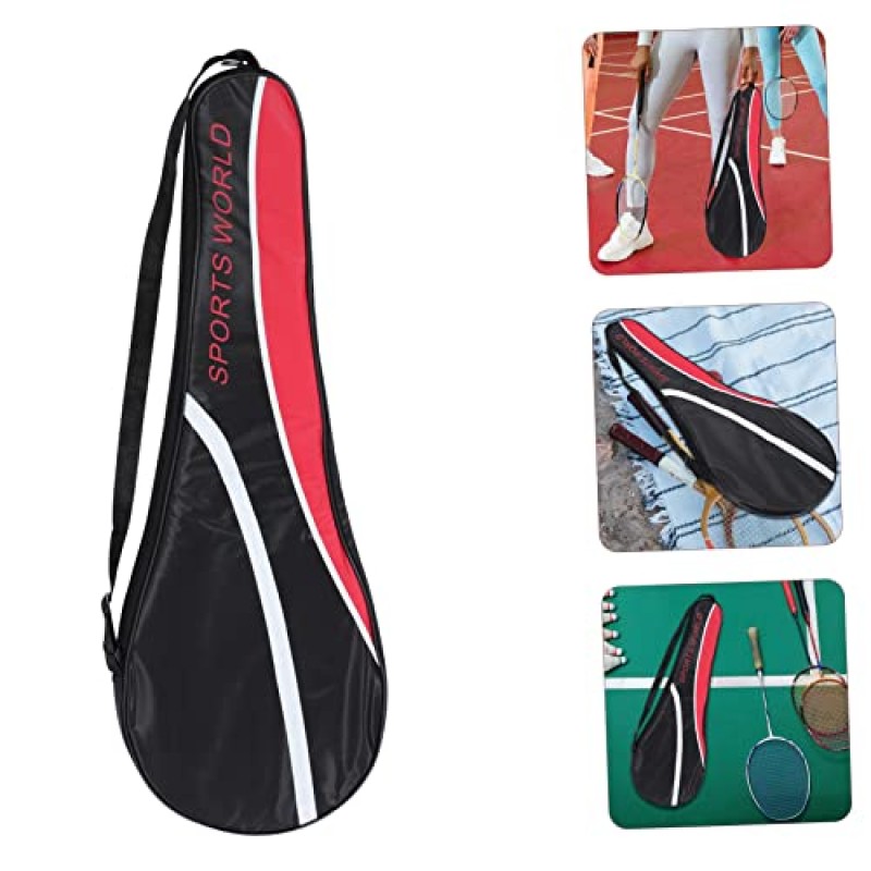 Toddmomy 배드민턴 라켓 가방 Tenis Negros Para Hombre Mochila Para Niños 스웨트 슈트 배드민턴 라켓 커버 배드민턴 라켓 정리 가방 배드민턴 파우치 테니스 가방 라켓 주최자 남자