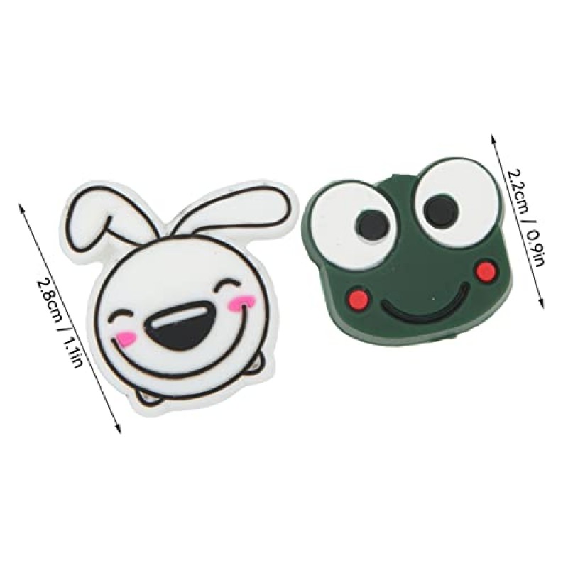 SOONALL 4 조각 테니스 라켓 완충 장치, 귀여운 만화 동물 모양 테니스 라켓 진동 완충 장치, 라켓볼 용 소프트 테니스 라켓 충격 흡수 장치