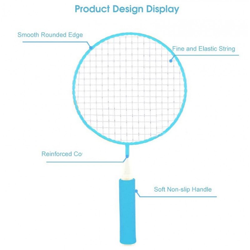 Misco Toys 배드민턴 및 테니스 라켓 세트. 공과 셔틀콕이 달린 패들 테니스 라켓. 해변, 수영장, 공원, 실내/실외 어린이 게임을 위한 완벽한 장난감