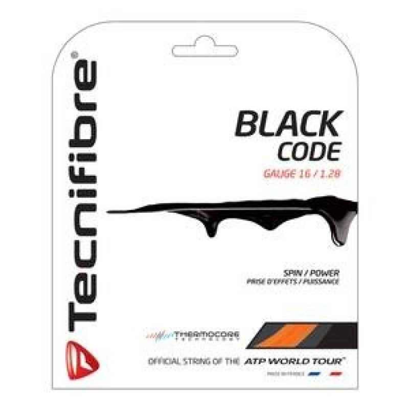 Tecnifibre 블랙 코드(파이어) 테니스 스트링 세트(16-1.28mm)