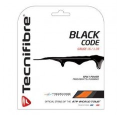 Tecnifibre 블랙 코드(파이어) 테니스 스트링 세트(16-1.28mm)