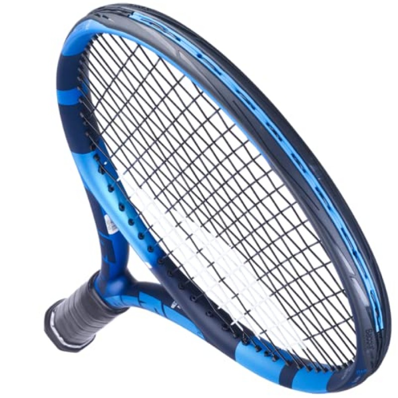 Babolat Pure Drive 테니스 라켓(10세대) - 중간 범위의 장력으로 16g 흰색 Babolat Syn Gut를 연결함