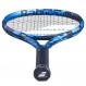 Babolat Pure Drive + 테니스 라켓(10세대) - 중간 범위의 장력으로 16g 흰색 Babolat Syn Gut를 연결함