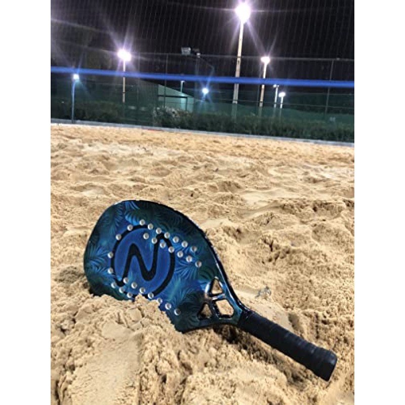 OZZYE BEACH TENNIS 라켓 3k 카본 프레임 - 샌드 그릿 표면 - 32 홀 - EVA 소프트 코어 - 휴대용 가방 포함 - OZZYE BEACH TENNIS 패들 라켓