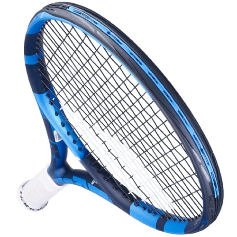 Babolat Pure Drive Team 테니스 라켓(10세대) - 중간 장력의 16g 흰색 Babolat Syn Gut 연결