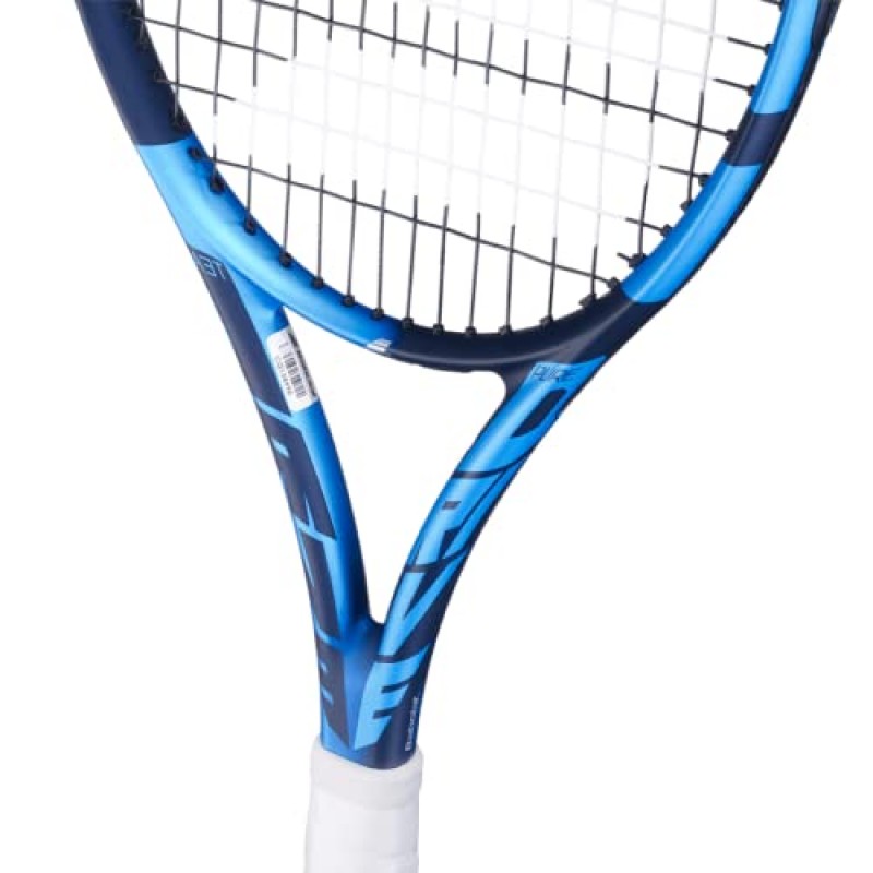 Babolat Pure Drive Team 테니스 라켓(10세대) - 중간 장력의 16g 흰색 Babolat Syn Gut 연결