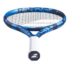 Babolat Pure Drive Team 테니스 라켓(10세대) - 중간 장력의 16g 흰색 Babolat Syn Gut 연결