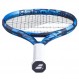 Babolat Pure Drive Team 테니스 라켓(10세대) - 중간 장력의 16g 흰색 Babolat Syn Gut 연결