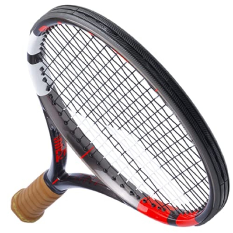 Babolat Pure Strike VS 테니스 라켓 - 중간 범위 장력에서 16g 흰색 Babolat Syn Gut 연결