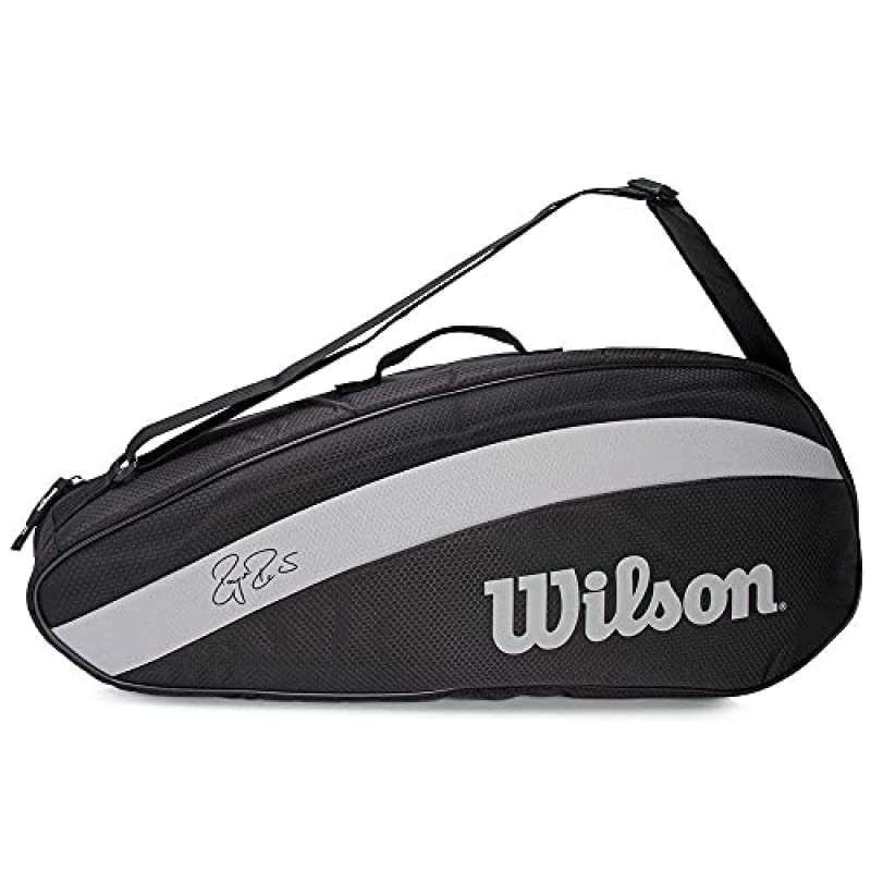 Wilson Fed Team 라켓 백 - 3팩, 블랙