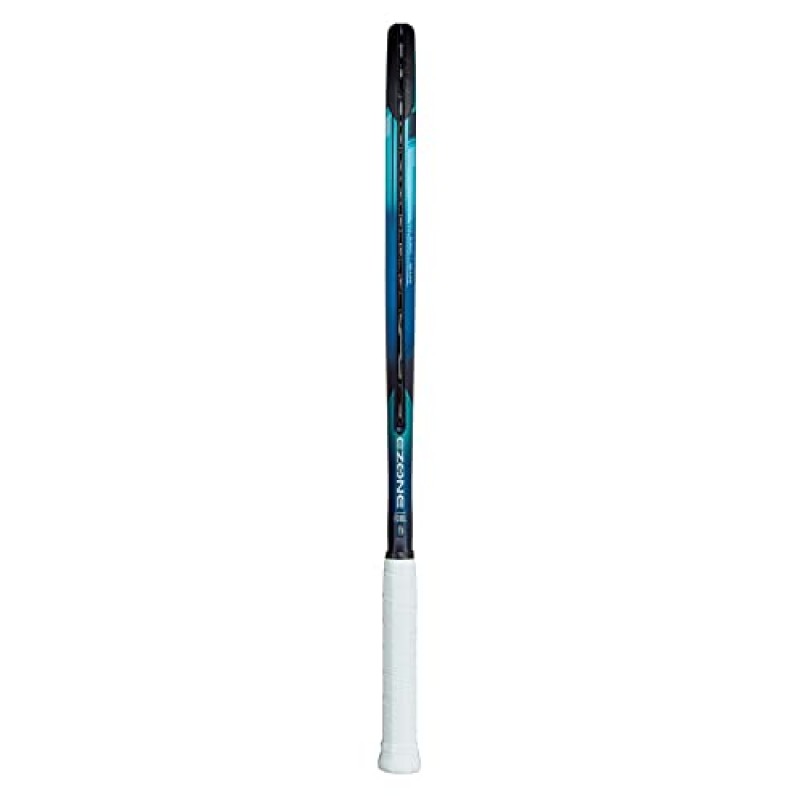 Yonex EZONE 100L 스카이 블루 테니스 라켓(7세대) - 원하는 색상의 합성 거트 라켓 스트링 연결 - 향상된 기동성을 위한 더 가벼운 무게