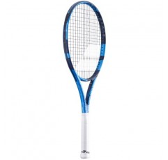 Babolat Pure Drive Lite 테니스 라켓(10세대) - 중간 장력의 16g 흰색 Babolat Syn Gut 연결