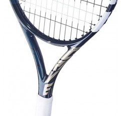 Babolat Evo Drive 115 윔블던 테니스 라켓 - 중간 범위 장력의 16g 흰색 Babolat Syn Gut 연결