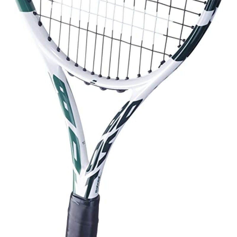 Babolat Boost 윔블던 테니스 라켓 - 중간 범위 장력의 16g 흰색 Babolat Syn Gut 연결