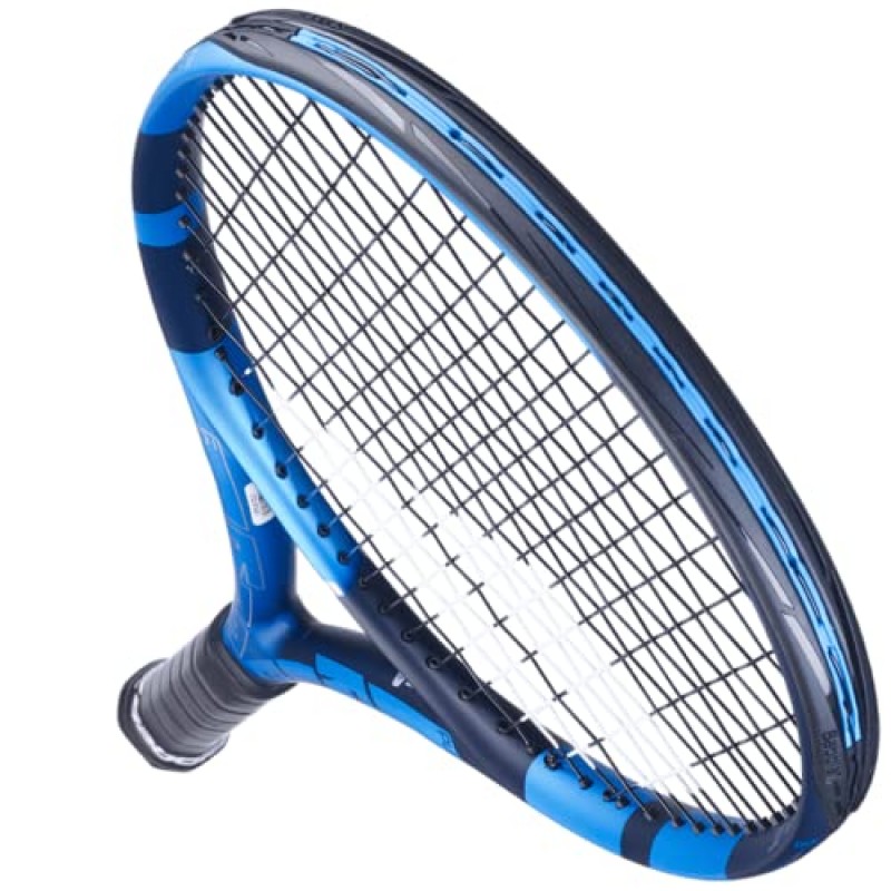 Babolat Pure Drive 107 테니스 라켓(10세대) - 중간 범위 장력의 16g 흰색 Babolat Syn Gut 연결