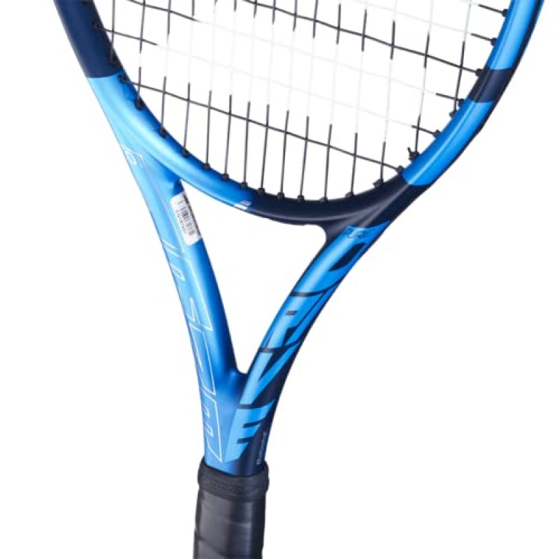 Babolat Pure Drive 107 테니스 라켓(10세대) - 중간 범위 장력의 16g 흰색 Babolat Syn Gut 연결