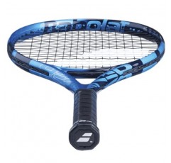 Babolat Pure Drive 107 테니스 라켓(10세대) - 중간 범위 장력의 16g 흰색 Babolat Syn Gut 연결